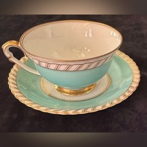 Franconia-Krautheim Turquoise Footed Cup & Saucer